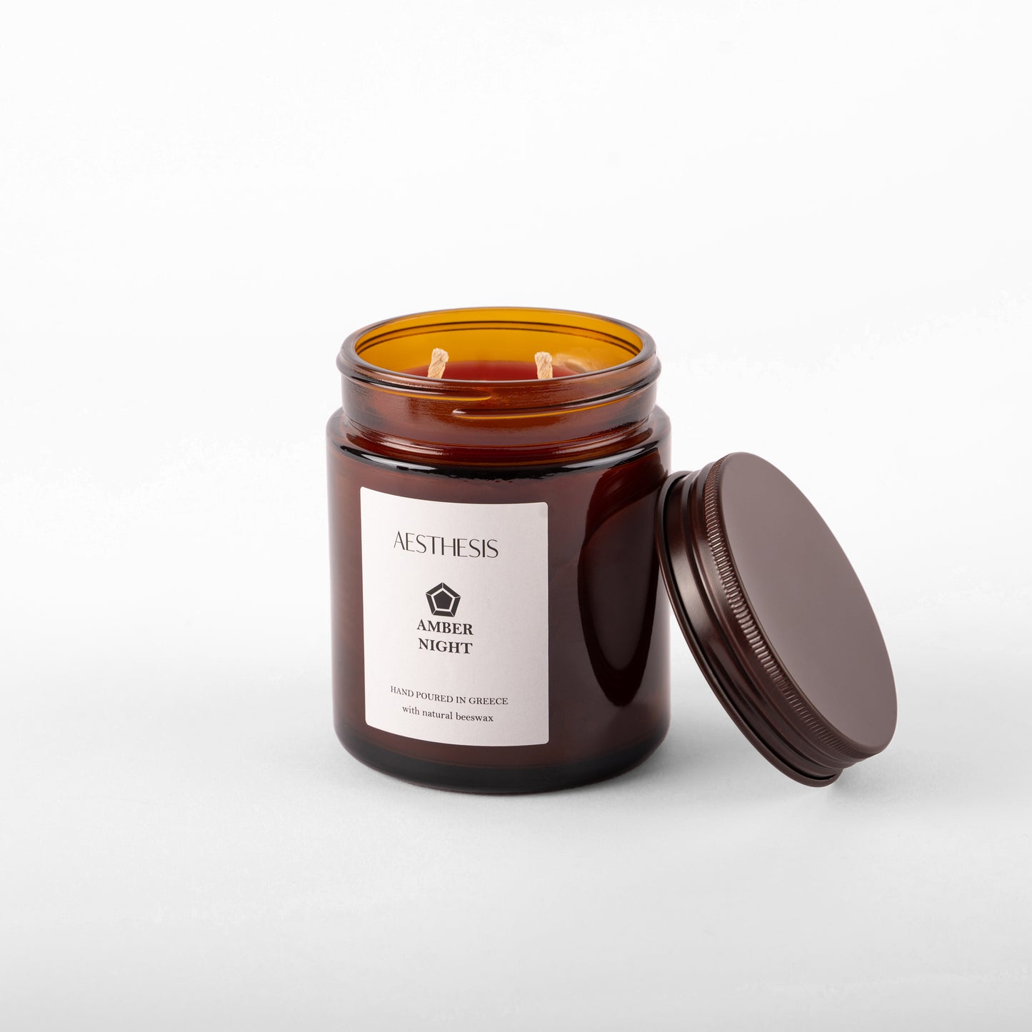 Aethsethis Amber Night Scented Beeswax Candle 200g