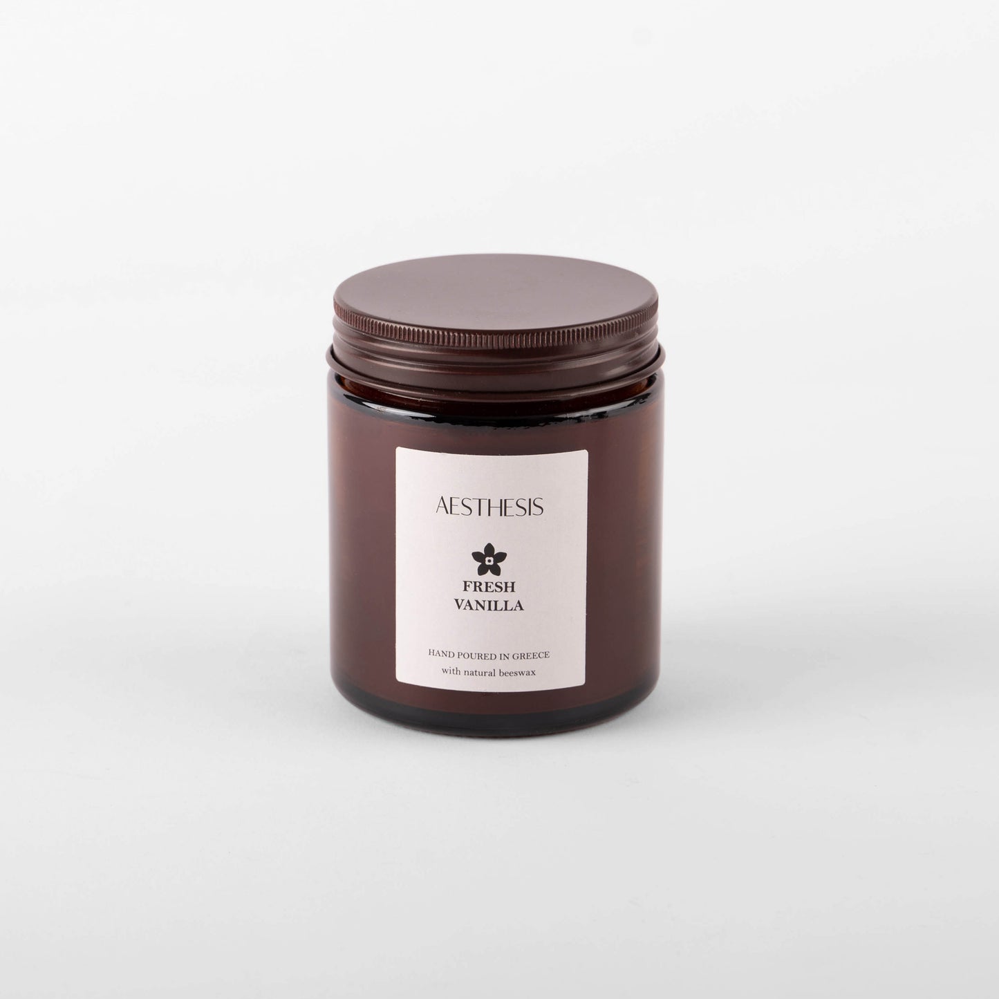Aethsethis Fresh Vanilla Scented Beeswax Candle 200g